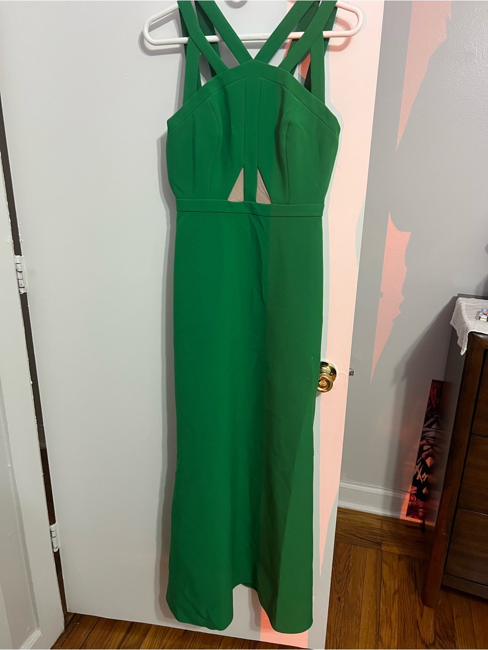 BCBGMaxAzria Green Strappy Maxi Dress